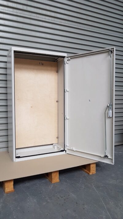GRP Electric Meter Box W605 x H1150 x D320 mm Front View Open Door
