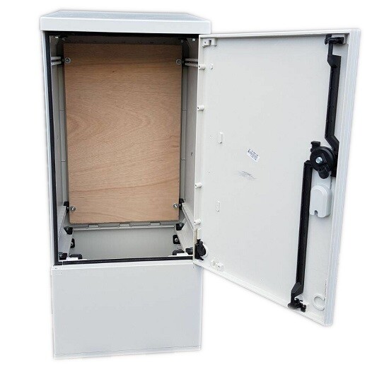 400x910x320 GRP Kiosk cabinet 3 phase meter box