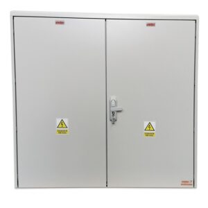 GRP Electric Meter Box W1130 x H1150 x D320 mm Light Grey GRP Cabinet , New Electricity Connection