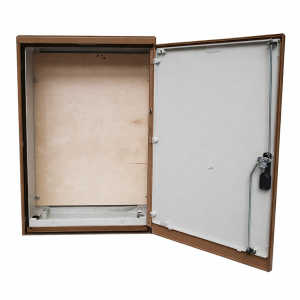 GRP Electric Meter Box W605 x H930 x D320 mm Brown GRP Cabinet , New Electricity Connection