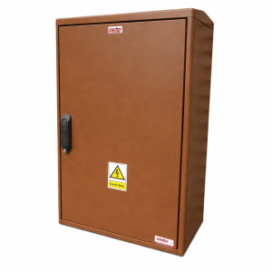 GRP Electric Meter Box W605 x H930 x D320 mm Brown GRP Cabinet , New Electricity Connection
