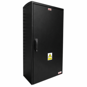 GRP Electric Meter Box W605 x H1150 x D320 mm Black GRP Cabinet , New Electricity Connection